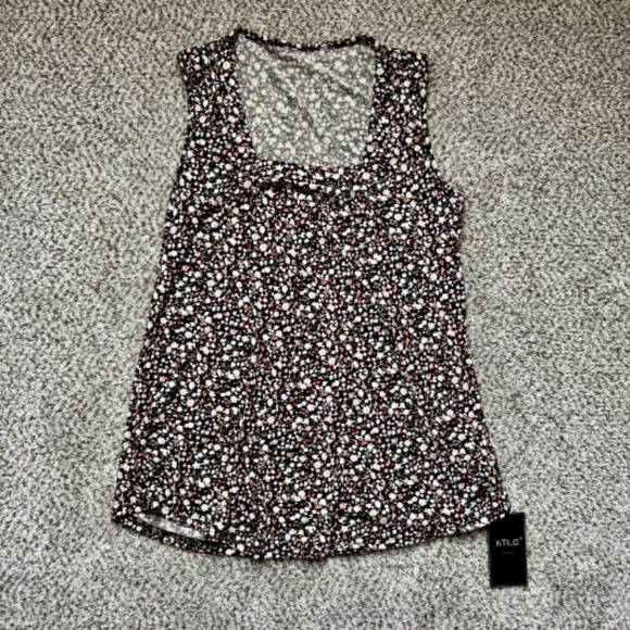 Smocked Casual Summer Square Neck Sleeveless Floral Blouse - Picture 3 of 7